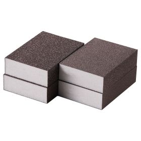 Sanding Sponge, 4 Pcs, 60/80/120/220 Grit Assortment, Washable and Reusable Sanding Blocks for Dry & Wet Use, Coarse to Fine Sandpaper Blocks