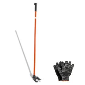 Pallet Buster Tool, 44 Inch Carbon Steel Handle Wrecking Pry Bar, 2000 lbs Weight Capacity, Heavy Duty Deck Board Removal Tool