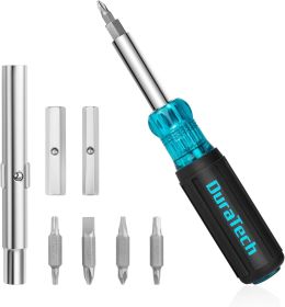 Screwdriver, Multi Bit 11-in-1 Screw Driver & Nut Driver Set, Premium S2 Steel Bits, Portable Screw-driver, with Phillips, Slotted, Torx, Square