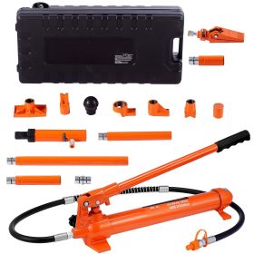 10 Ton Porta Power Kit, Hydraulic Ram with Pump, Car Jack with 4.6 ft/1.4 m Oil Hose, Bent Frame Repair Tool with Storage Case for Automotive, Ga