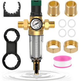 Water Pressure Reducer 3/4'' DN20 with Manometer Water Pressure Reducer + Filter