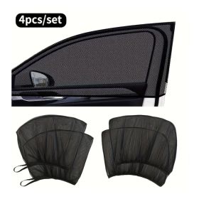 Mosquito Curtains For Cars Car Sun Shade Styling Accessories Auto UV Protect Curtain Side Window Sunshade Mesh (Option: 4pcs)