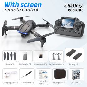 E99 Dual-Battery Drone With Screen (Option: Black)